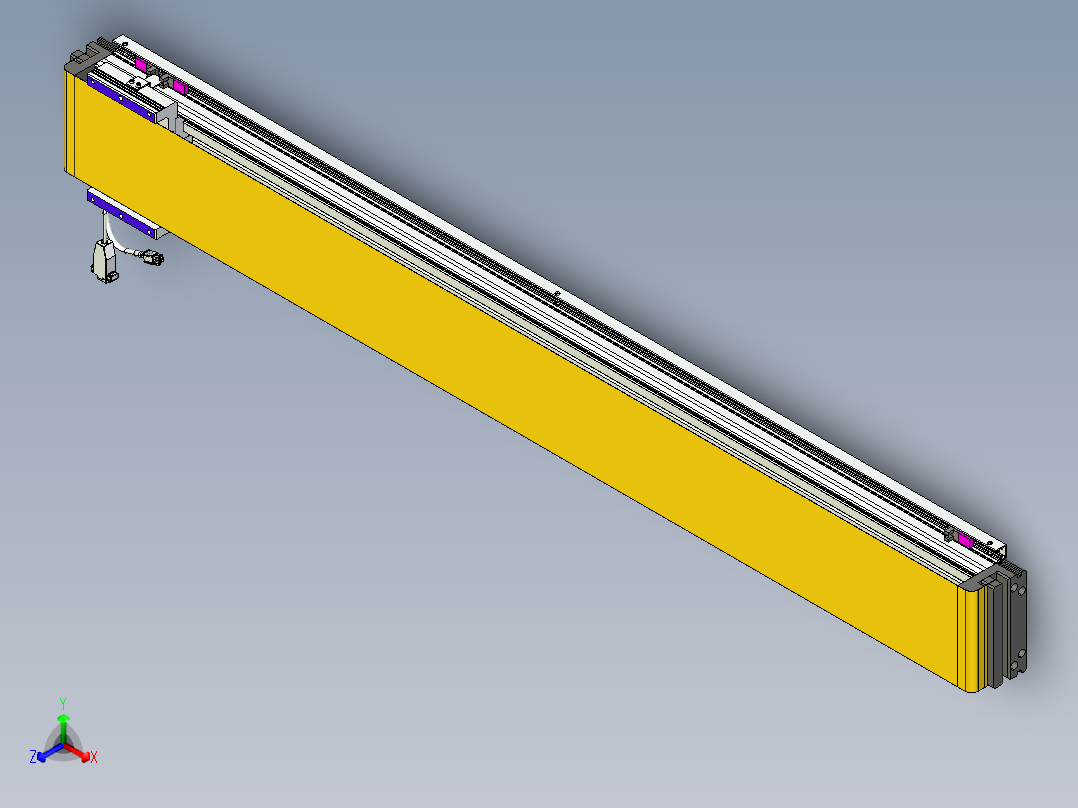 威洛博VL系列直线电机模组-VL14S1-S1250正等轴测图