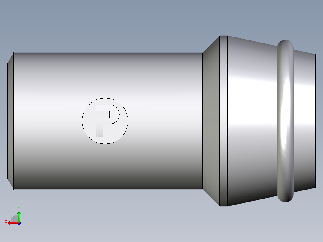 卡套式工业通用硬管接头EO_Schweisskegel_SKA20X3后视图