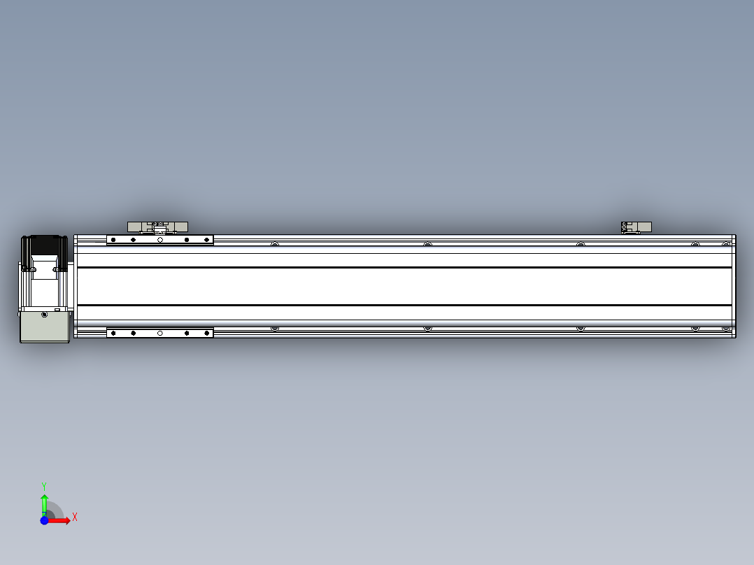 同步带滑台-半封闭B13H-L45-S600-LU-P40-D3前视图