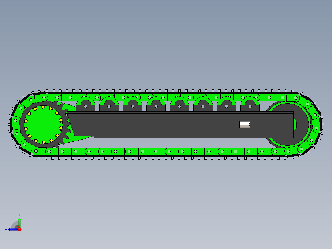 无线电控制坦克履带右视图