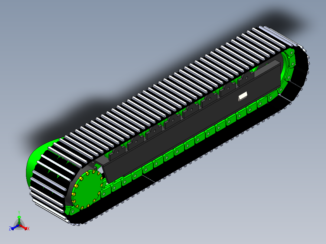 无线电控制坦克履带正等轴测图