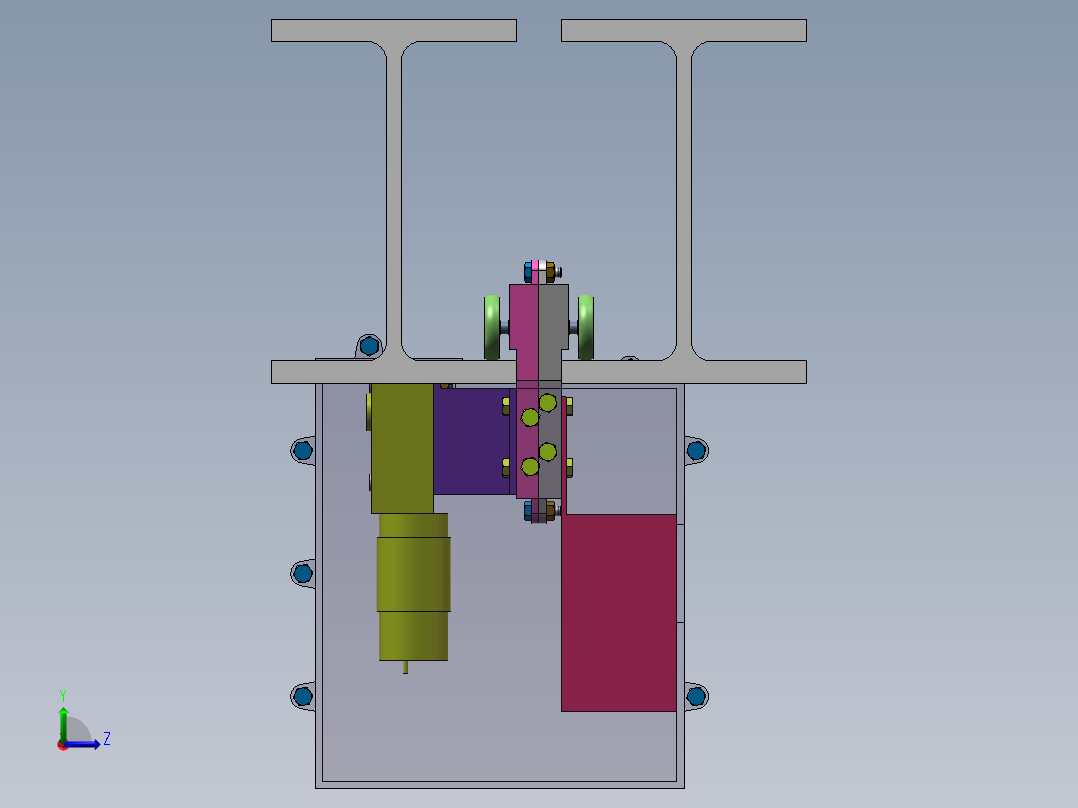电动吊葫芦左视图
