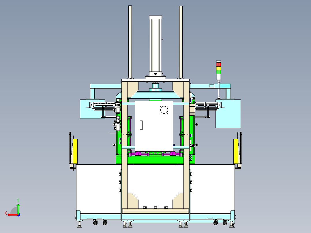 轮辋压力机step后视图