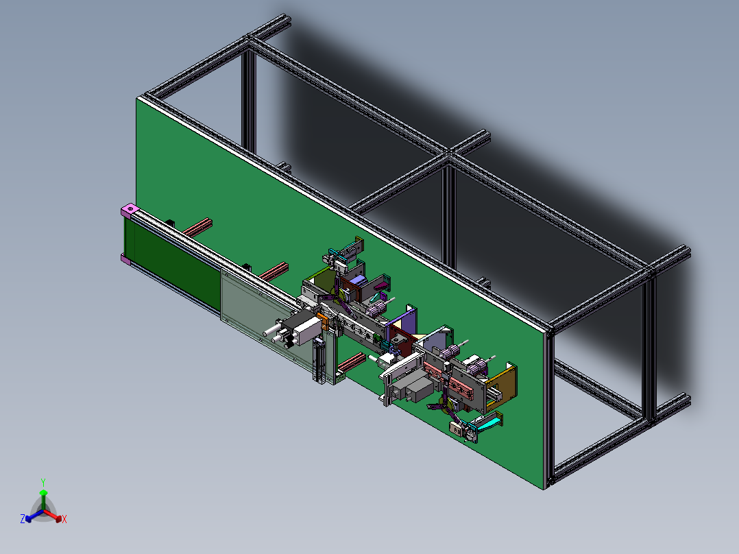 充电宝内部锂电池自动焊接sw17可编辑正等轴测图