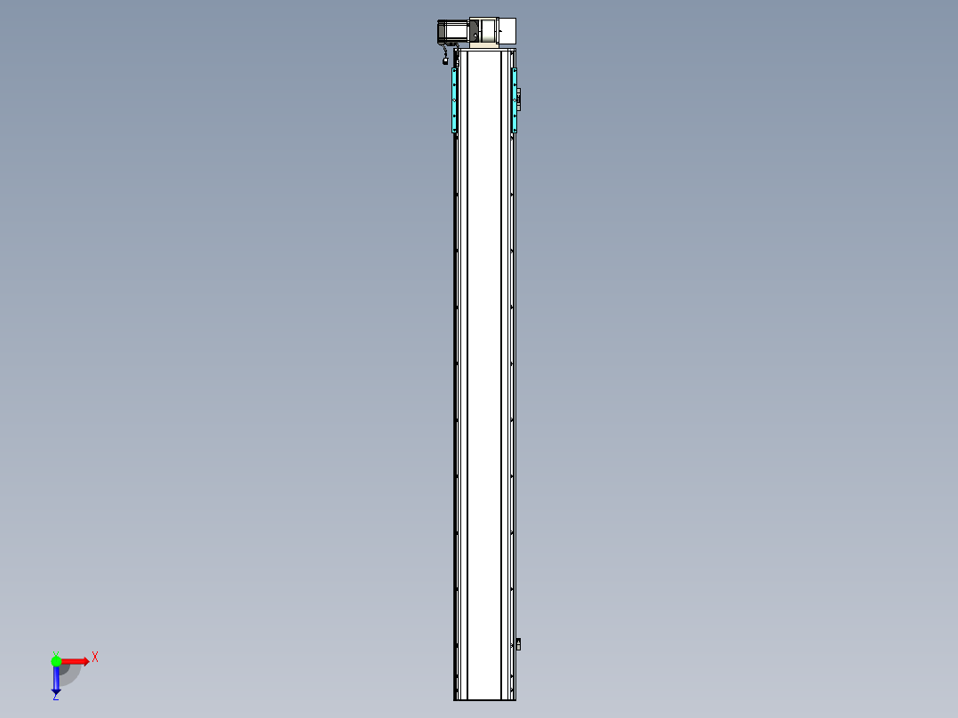同步带滑台-半封闭B22H-L100-C-S1900-RU-P75-D3-N5俯视图