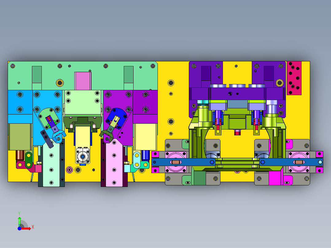 刹车卡钳缸孔加工工装前视图
