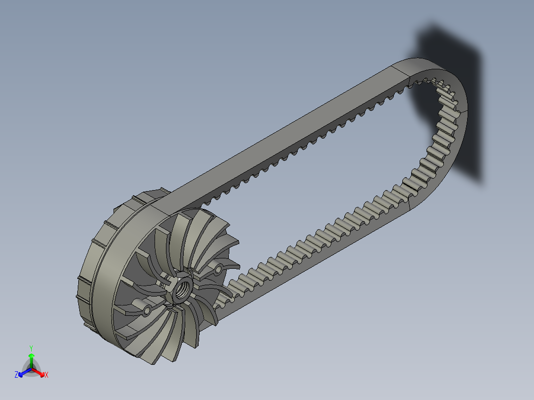 同步带轮CVT vario techno 125--stp三维 <span style='color: red'>3d</span>模型设计图