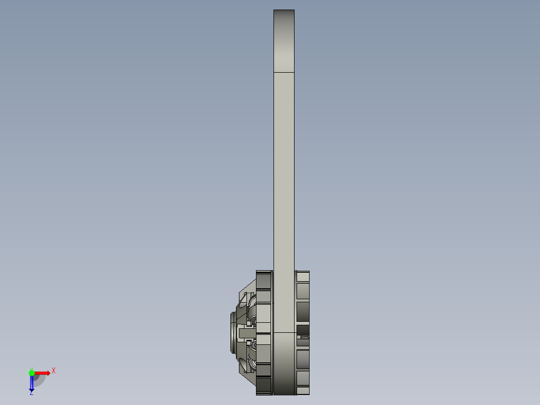 同步带轮CVT vario techno 125--stp三维 3d模型设计图俯视图