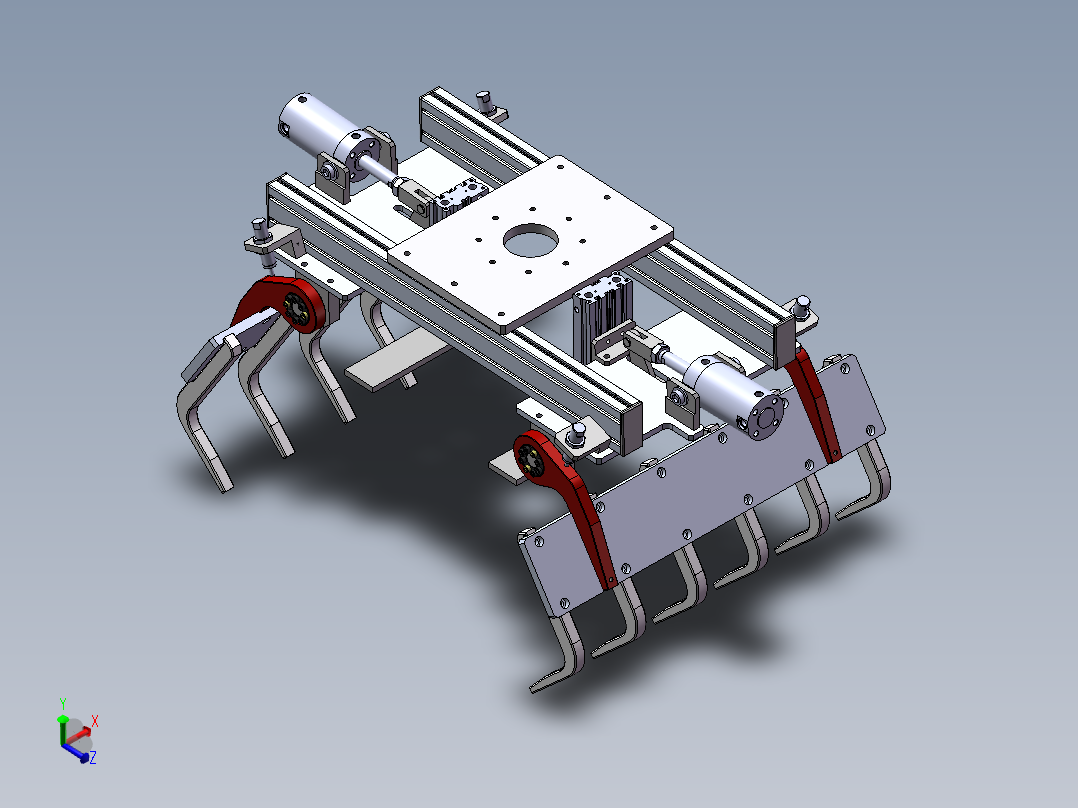 码垛<span style='color: red'>机器人</span>夹具三维设计