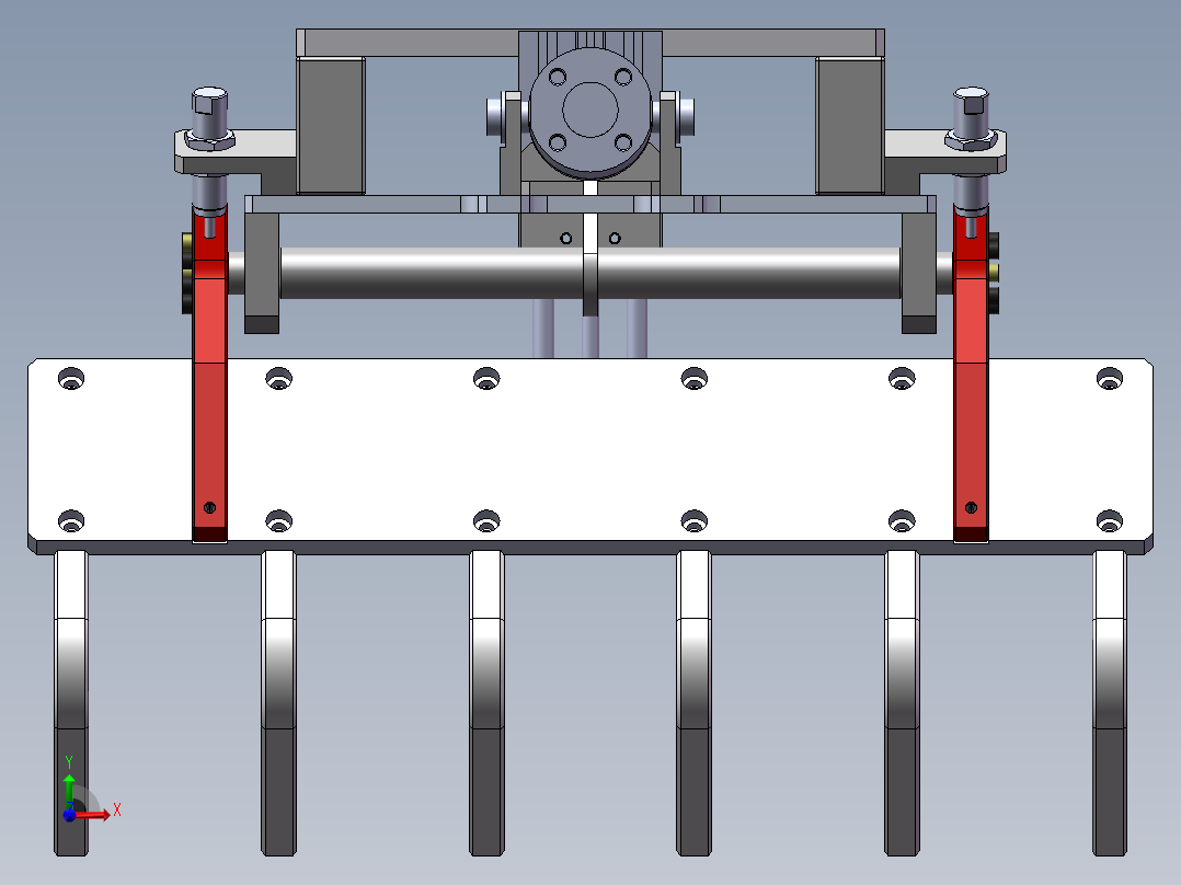 码垛机器人夹具三维设计前视图