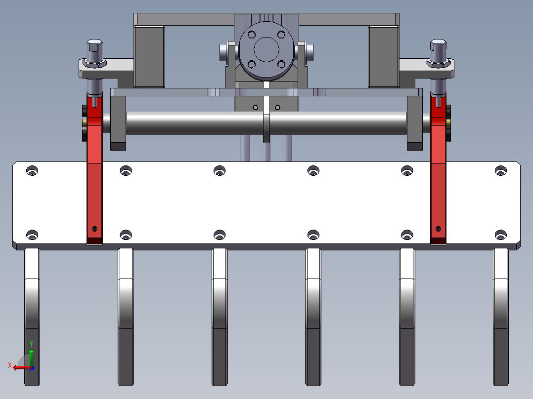 码垛机器人夹具三维设计后视图