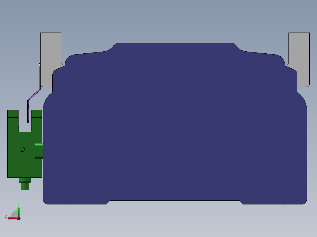 电动滑台模组SDM100内置模型后视图