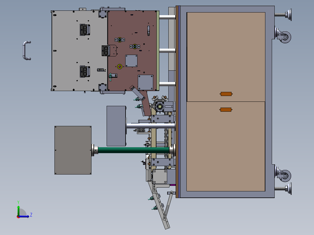 锂电池度电(充电)喷码一体机左视图