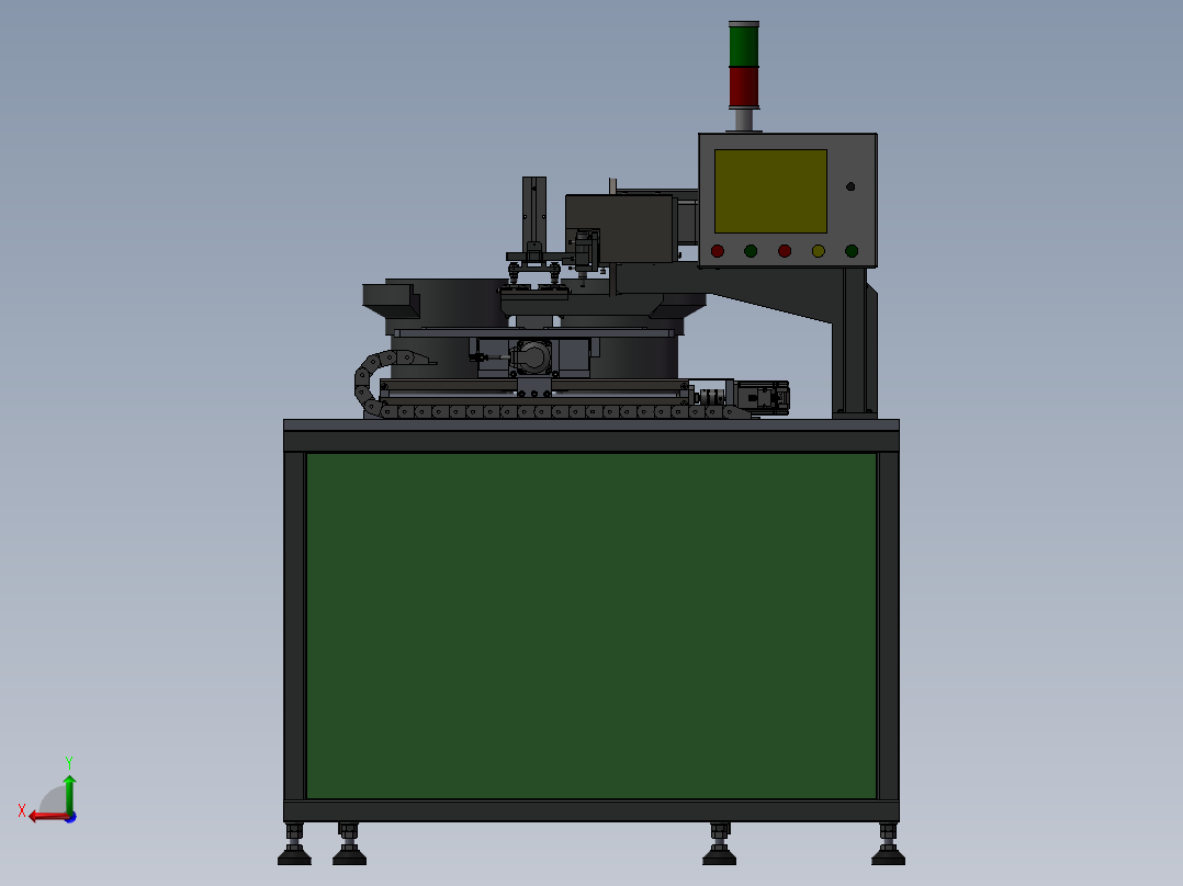 元件双振动盘凸轮机构自动包装机后视图