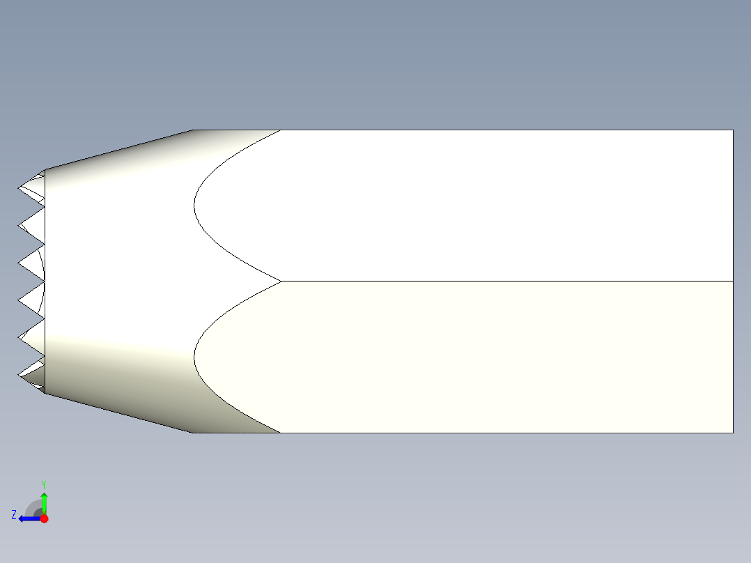 定位配件2268(C)多系列多零件图纸模型右视图