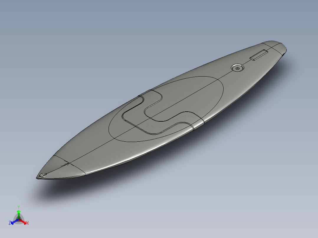 桨板正等轴测图