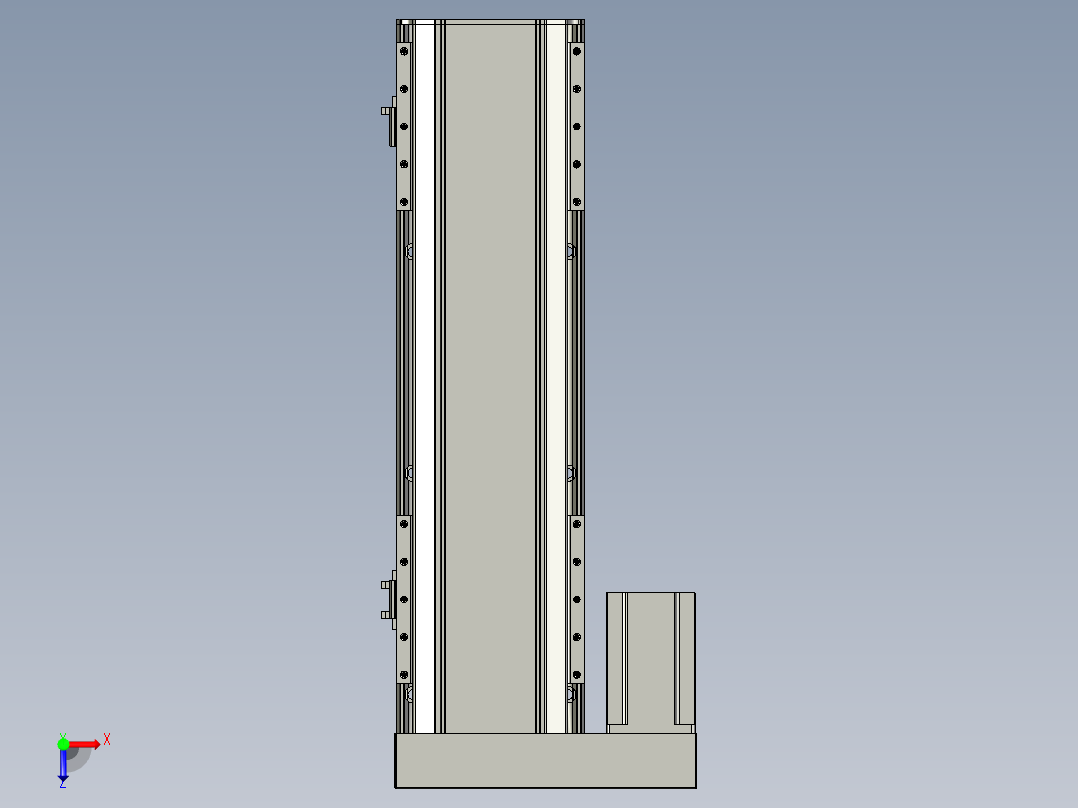 直线模组LHA170-S400-L设计图纸俯视图