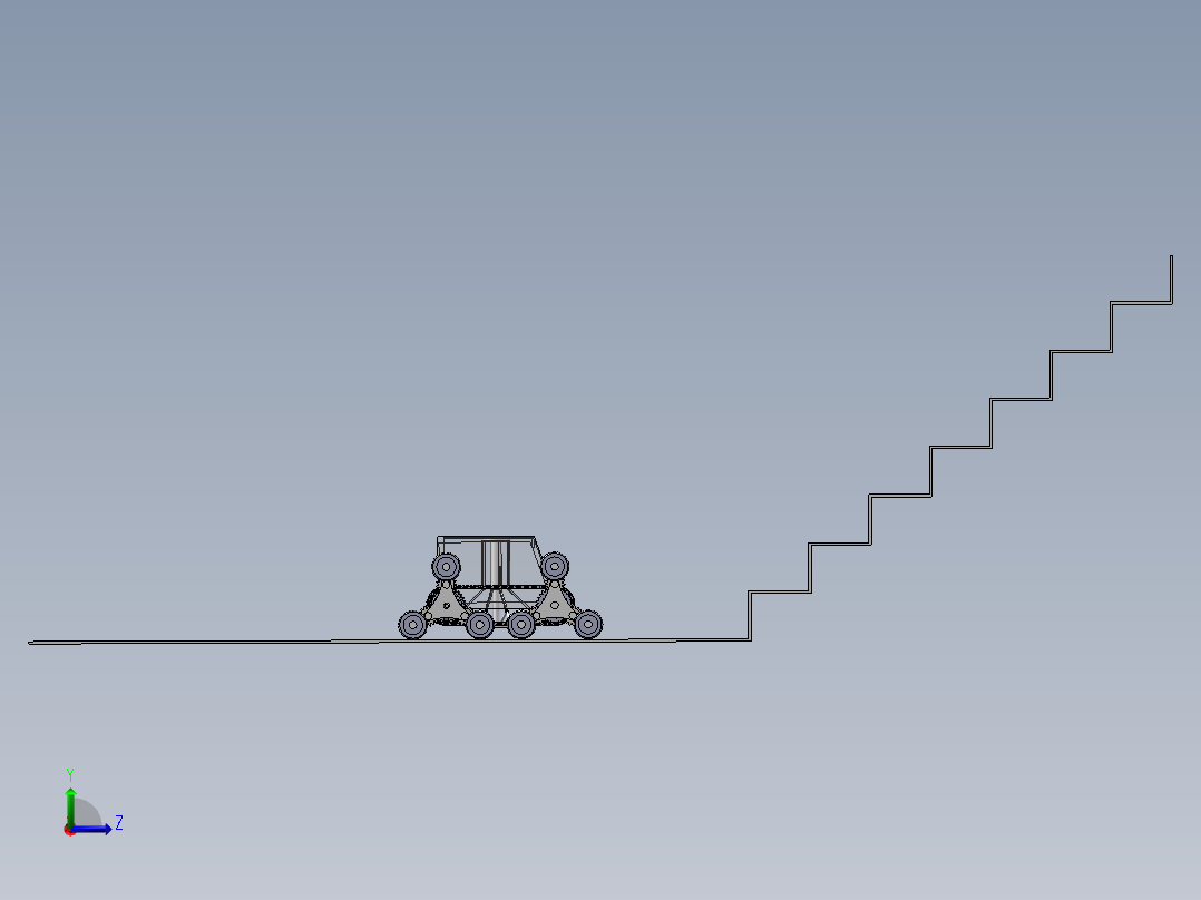 三星轮爬楼车sw18可编辑左视图