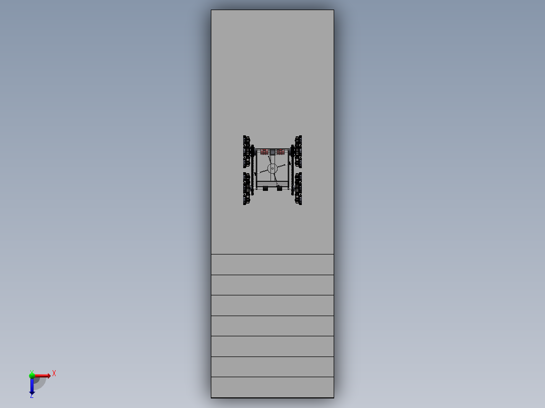 三星轮爬楼车sw18可编辑俯视图