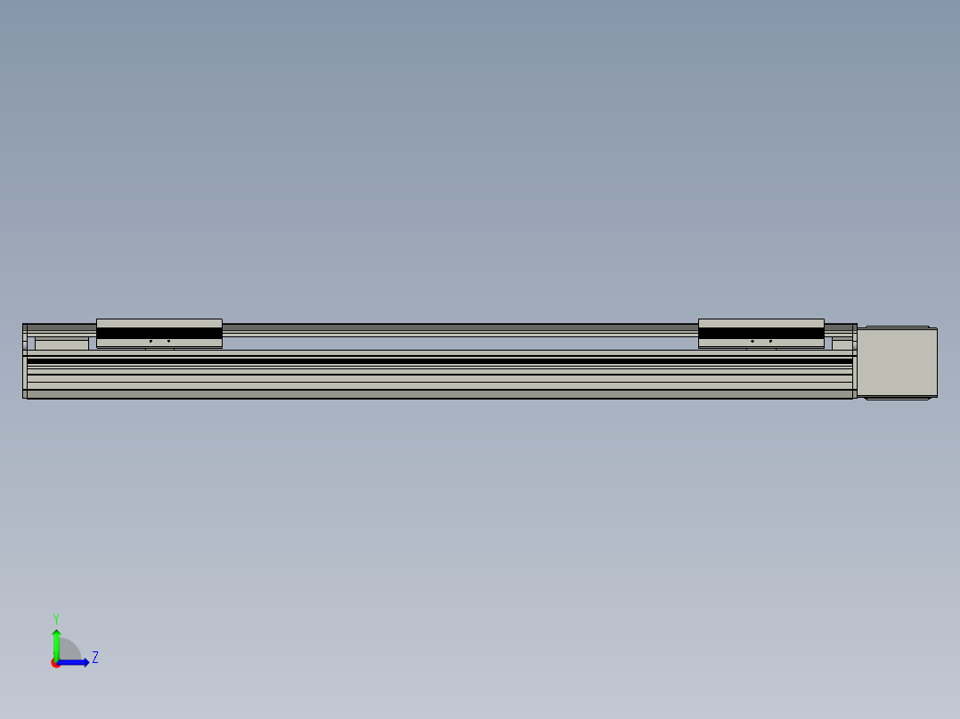 直线模组LHB17-L40-S700-L(B)设计图纸左视图