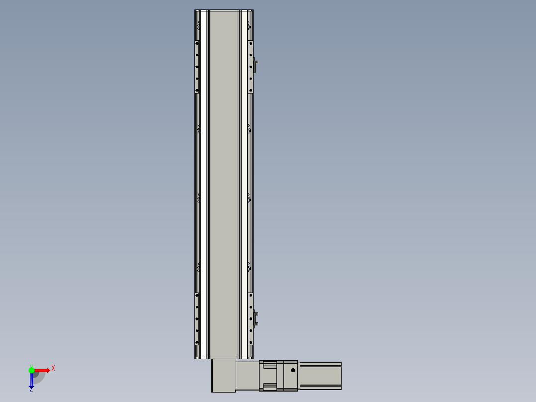 直线模组LHB17-L40-S700-L(B)设计图纸俯视图
