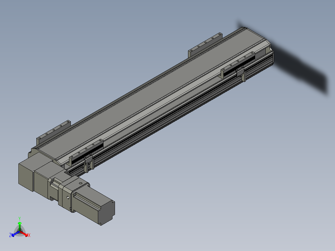 直线模组LHB17-L40-S700-L(B)设计图纸正等轴测图