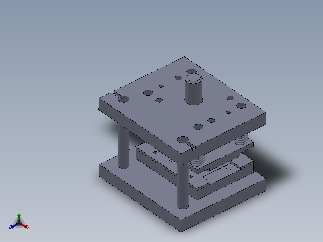 转卡片冲压模具设计【含图和文档】正等轴测图