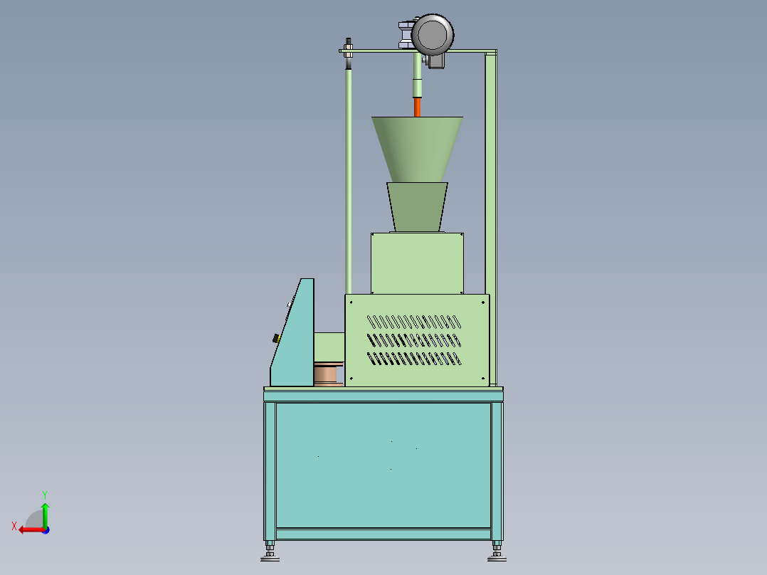 小型包子机后视图