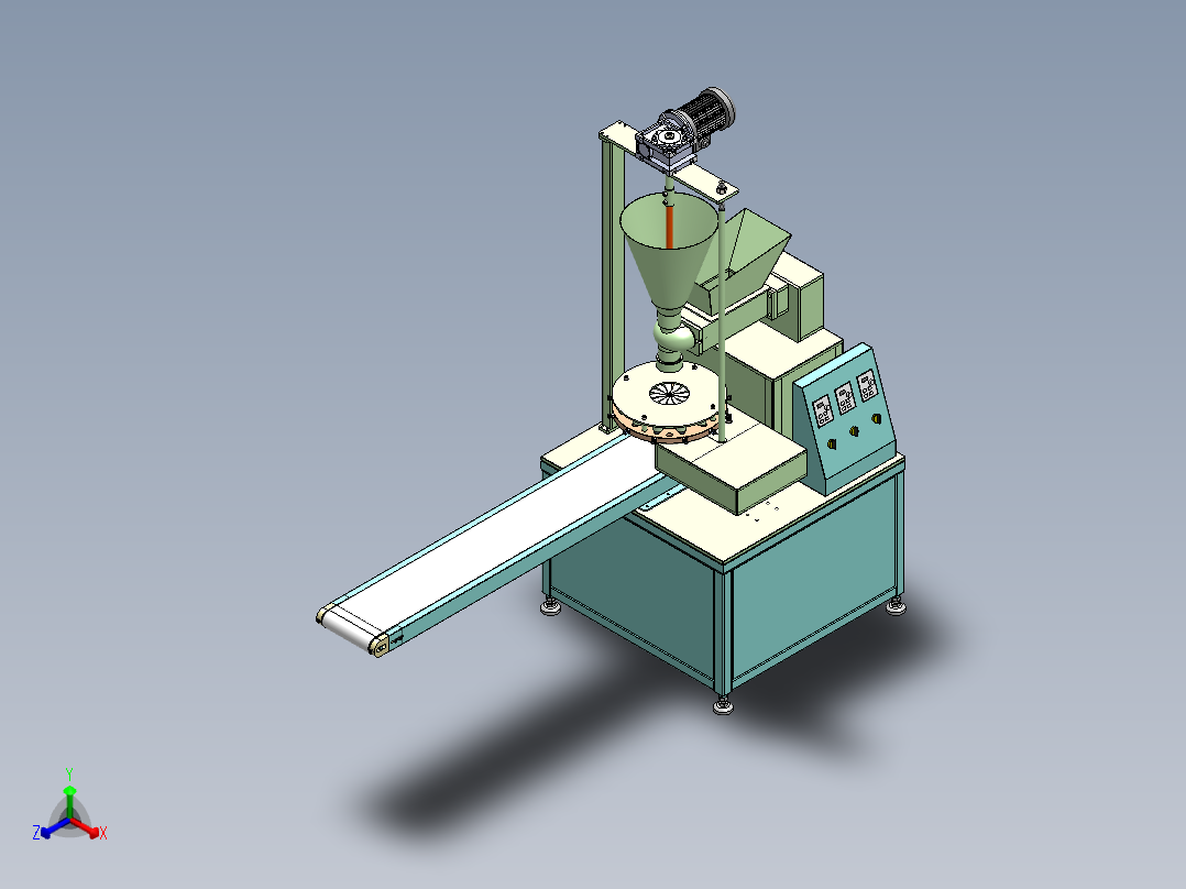 小型包子机正等轴测图