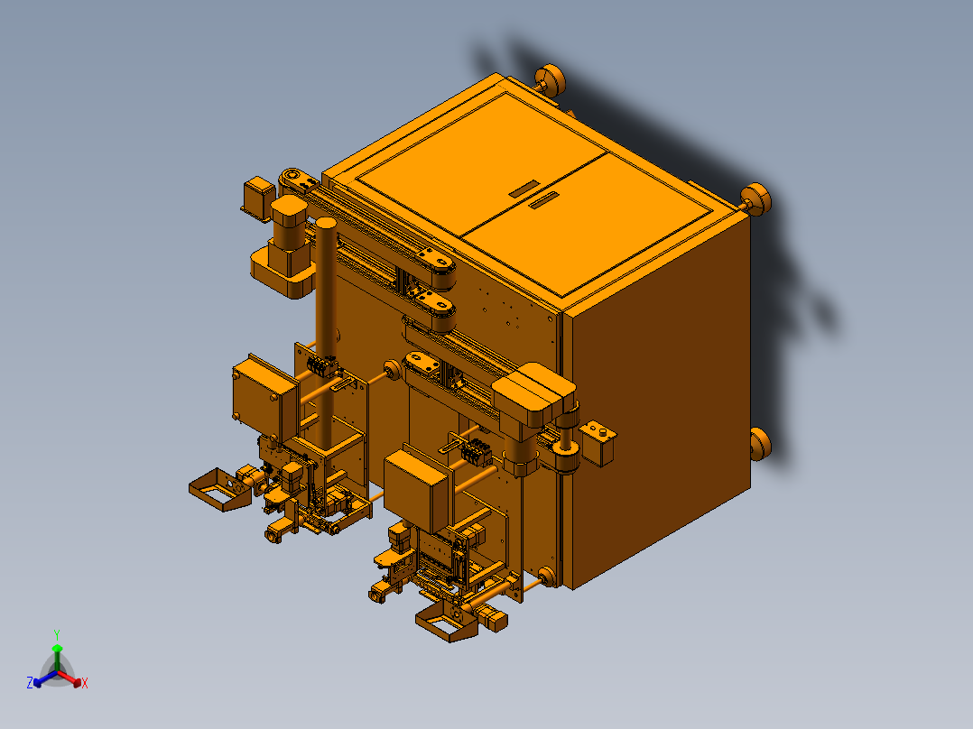 车间车辅 流动板点胶设备正等轴测图