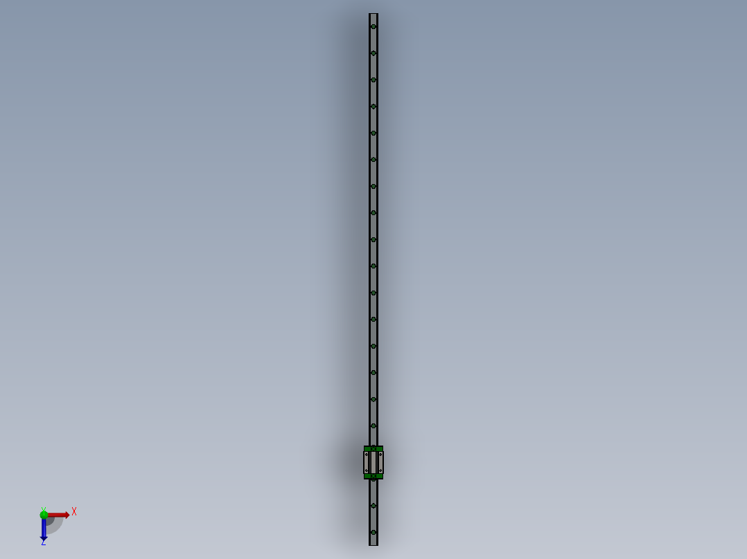 带有Hgr20R的直线导轨俯视图