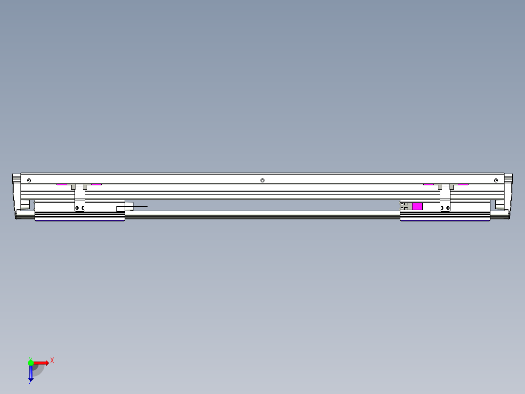 威洛博VL系列直线电机模组-2VL14S2-S450俯视图