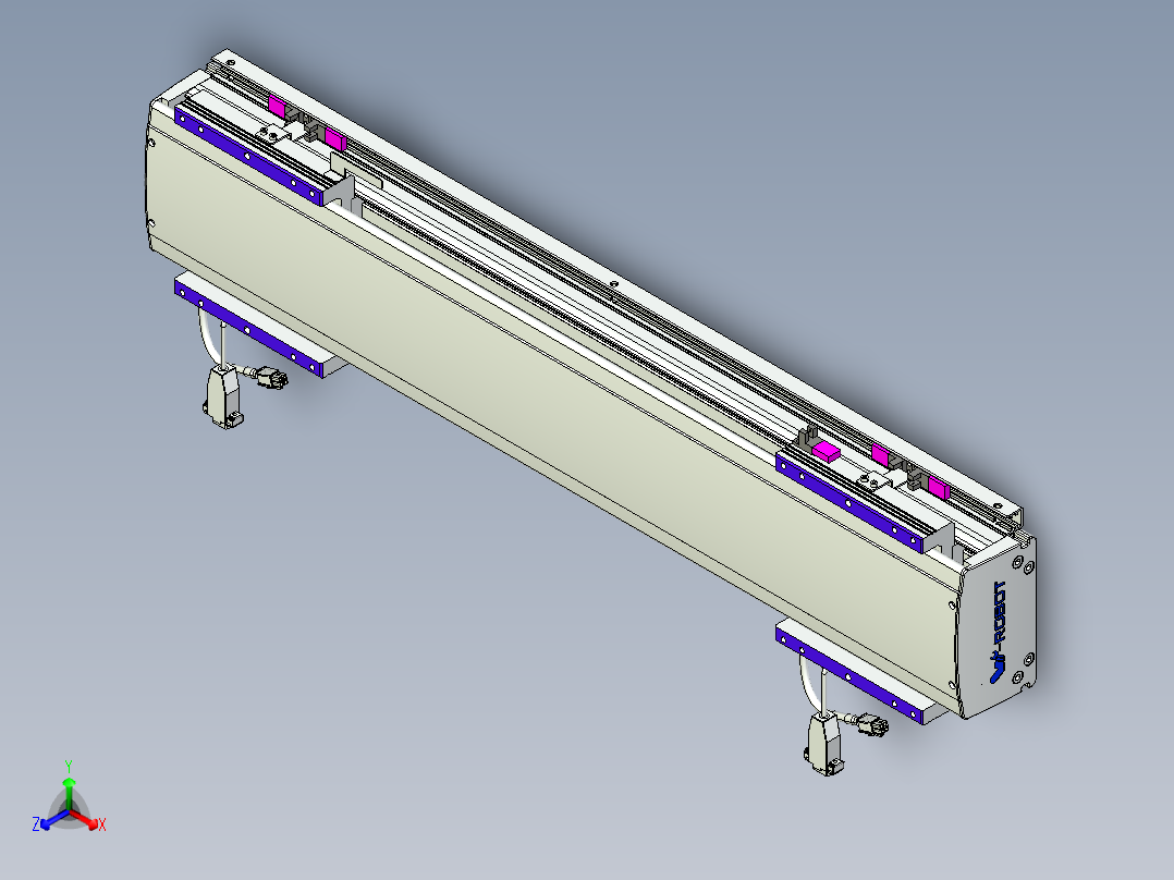 威洛博VL系列直线电机模组-2VL14S2-S450正等轴测图