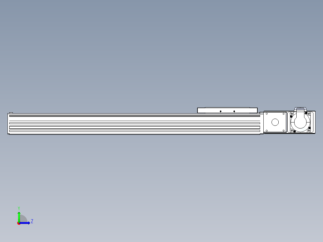 同步带全封闭直线模组TPA-HCB-120D-90-L500-MR-C-P40-N3左视图
