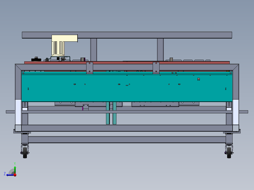 电梯门头系统寿命模拟测试机构sw19可编辑右视图