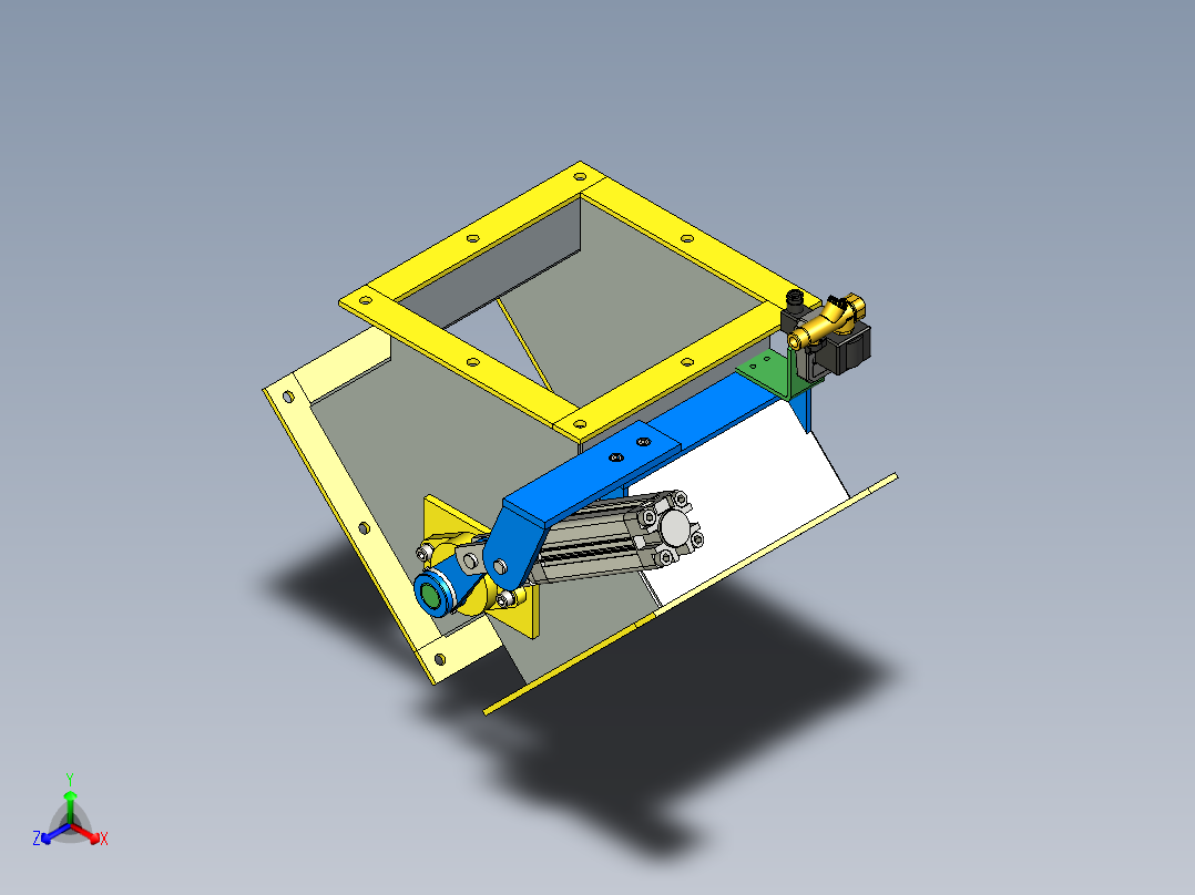 DN250分流阀三维模型3D模型主视图