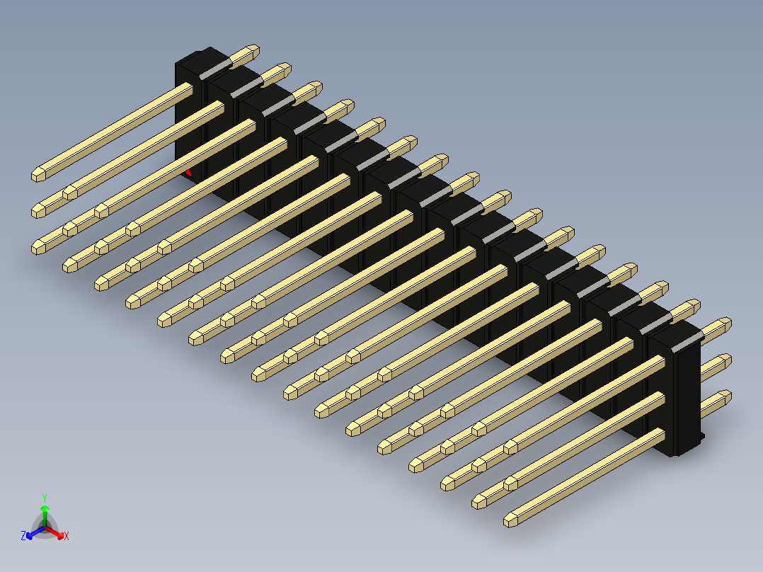 彩色公头100mil（2.54mm）系列-DS1021_black_3x16p_100mil_Type5_rev1.0