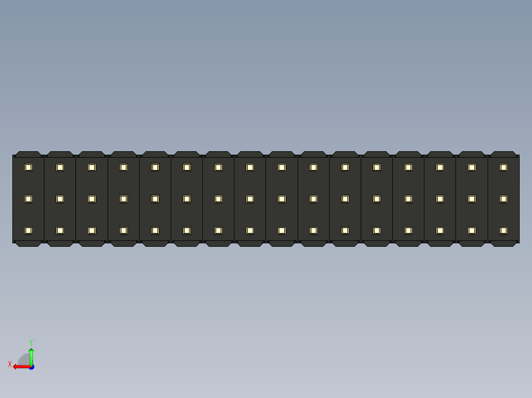 彩色公头100mil（2.54mm）系列-DS1021_black_3x16p_100mil_Type5_rev1.0后视图