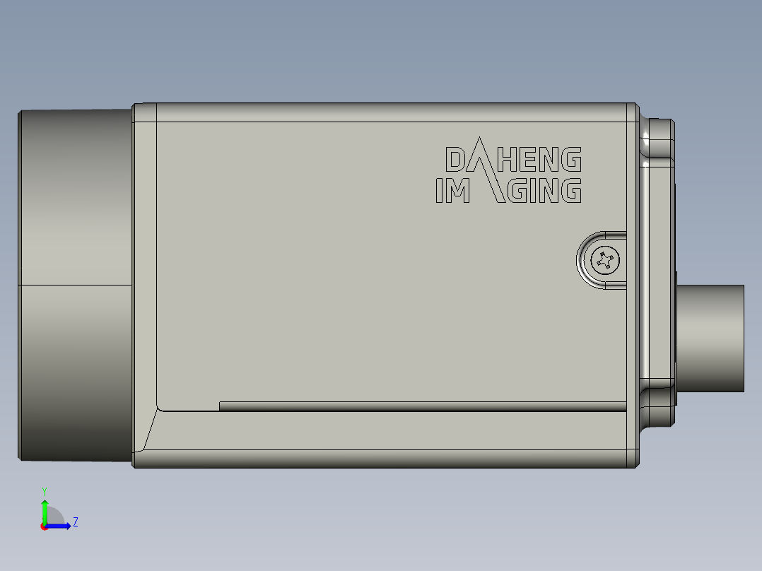 大恒相机镜头Daheng_MER2-G-P_3D_Drawing多系列图纸左视图
