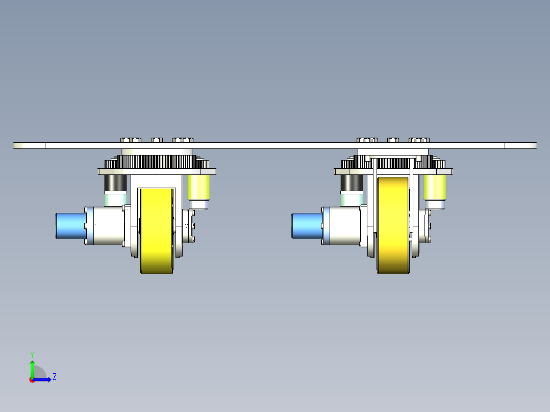 AGV全向舵轮左视图