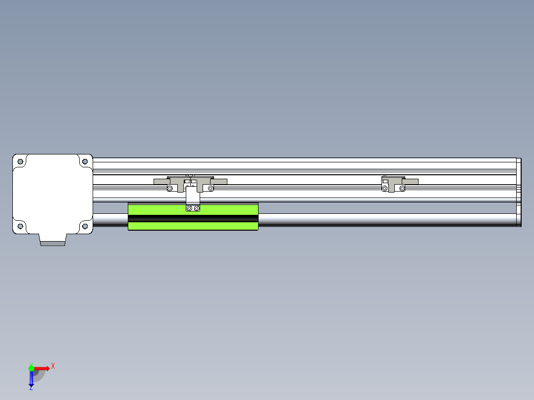同步带滑台-半封闭B13-L90-S200-R-Z86-D3俯视图