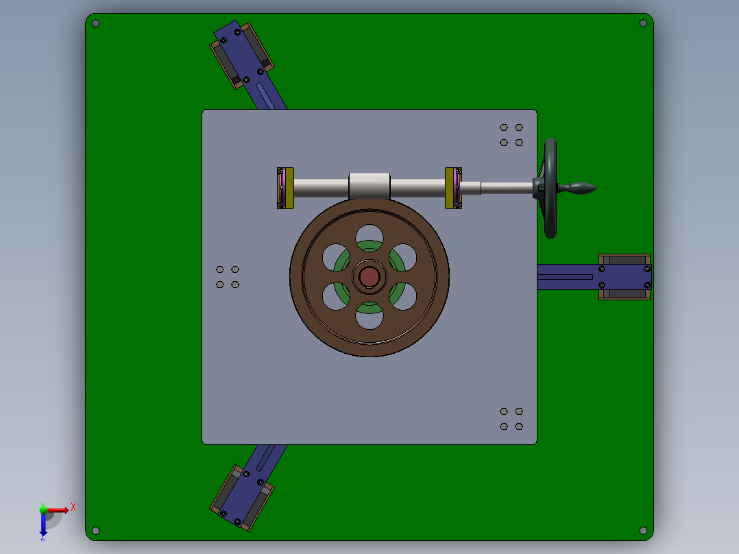 JX536-弯扭联合作用疲劳试验机三维图【SW+UG】俯视图