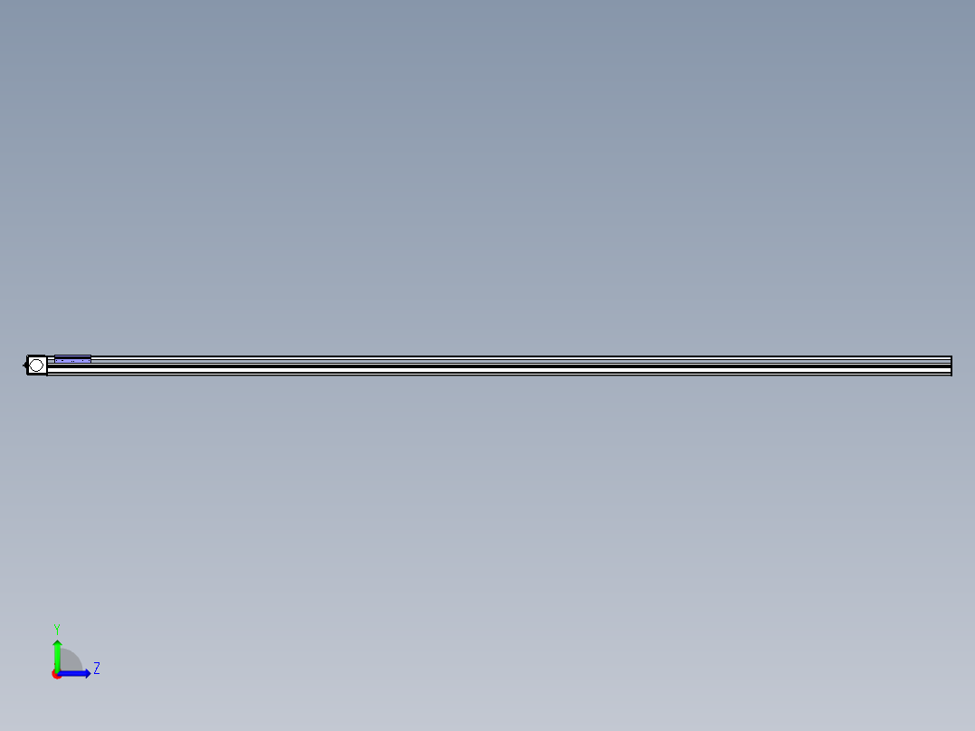 同步带滑台-半封闭B17-L100-S3800-R-P75-D3-N3左视图