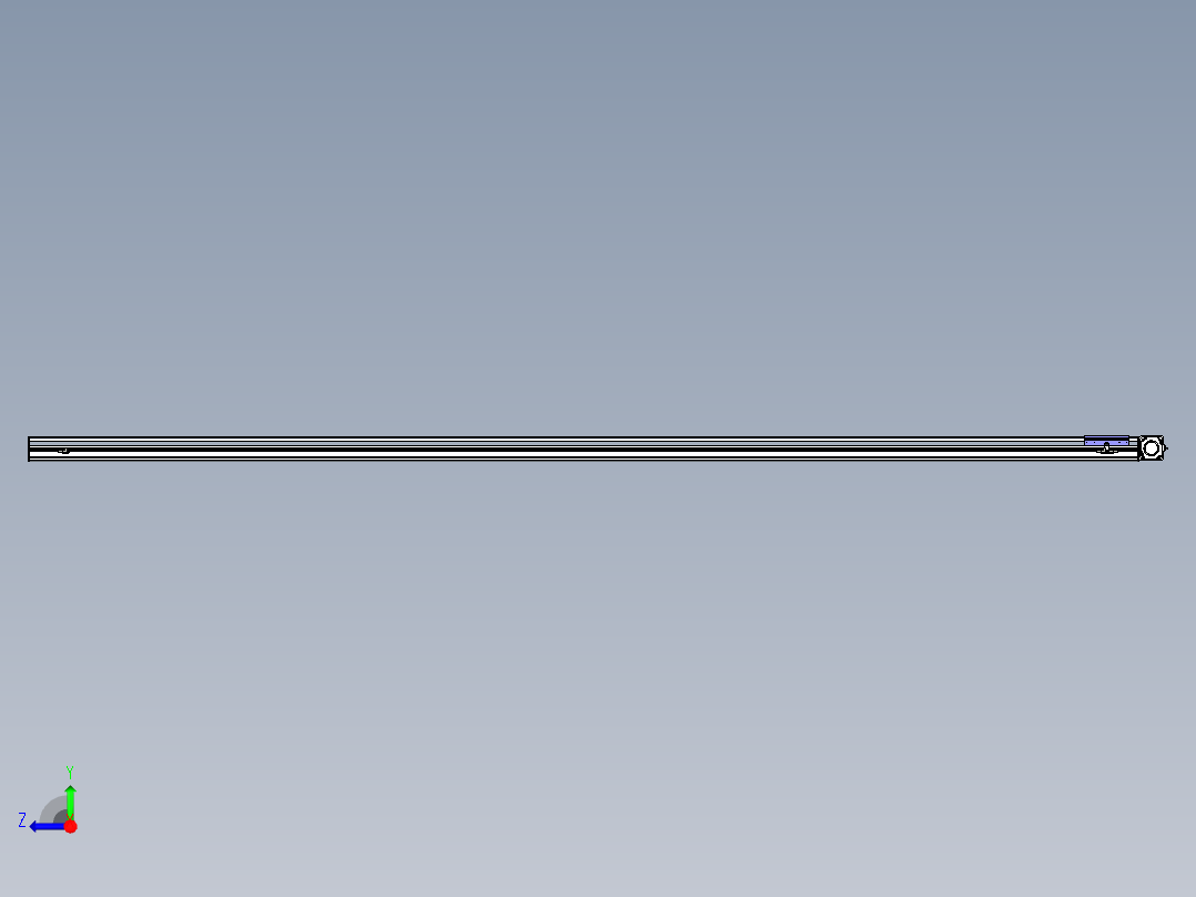 同步带滑台-半封闭B17-L100-S3800-R-P75-D3-N3右视图