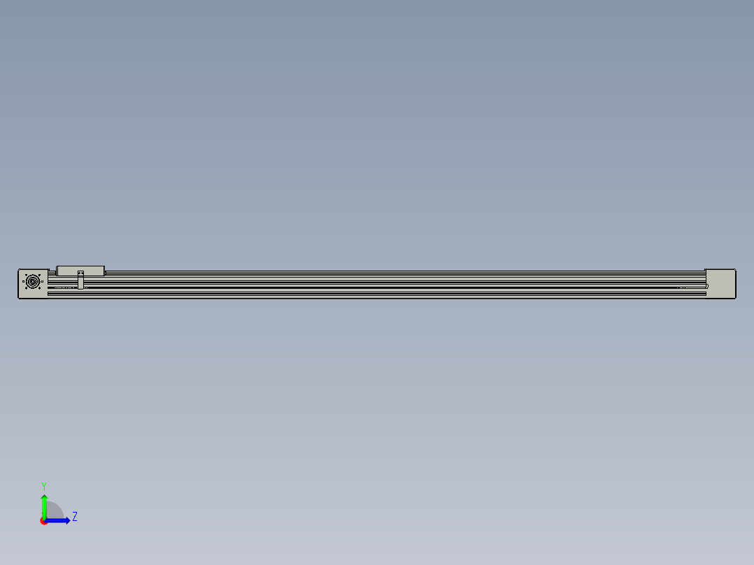 威洛博直线电机模组EB6-L140-S1600-光轴左视图
