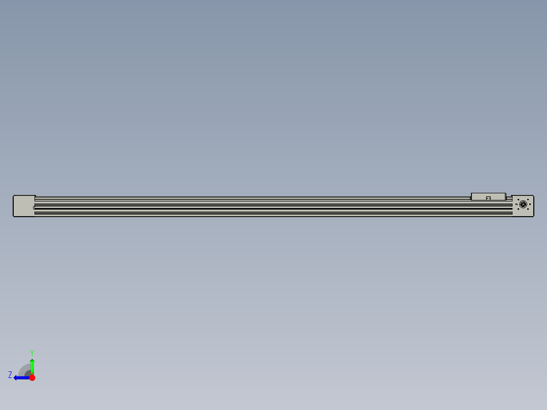 威洛博直线电机模组EB6-L140-S1600-光轴右视图