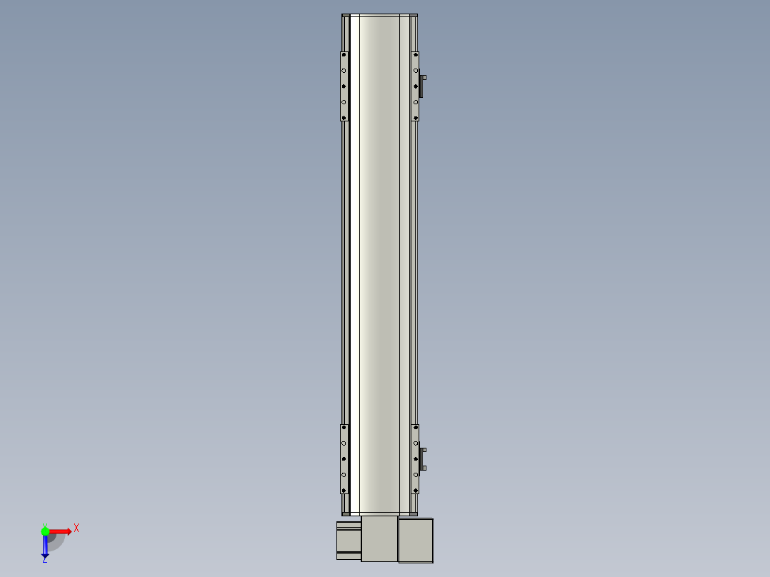 直线模组WG-LHB12-S550-RD设计图纸俯视图