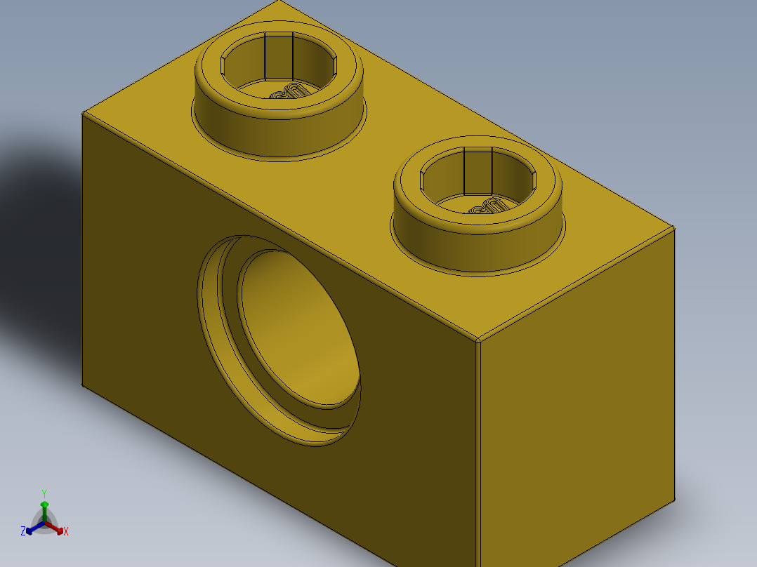 乐高机械组积木（横梁）-370024 Bright Yellow Technic Brick 1 x 2 with Hole