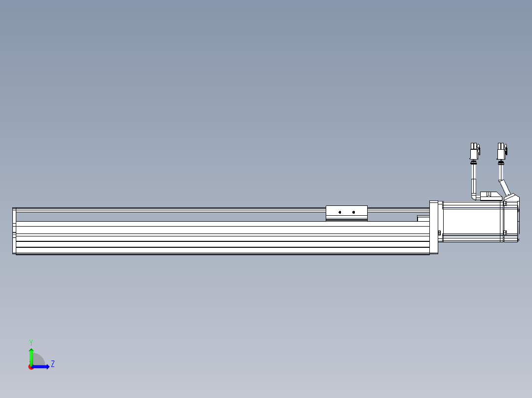 东锦丝杆传动-直线滑台模组DH60-L10-S400-BC-T400-C3左视图