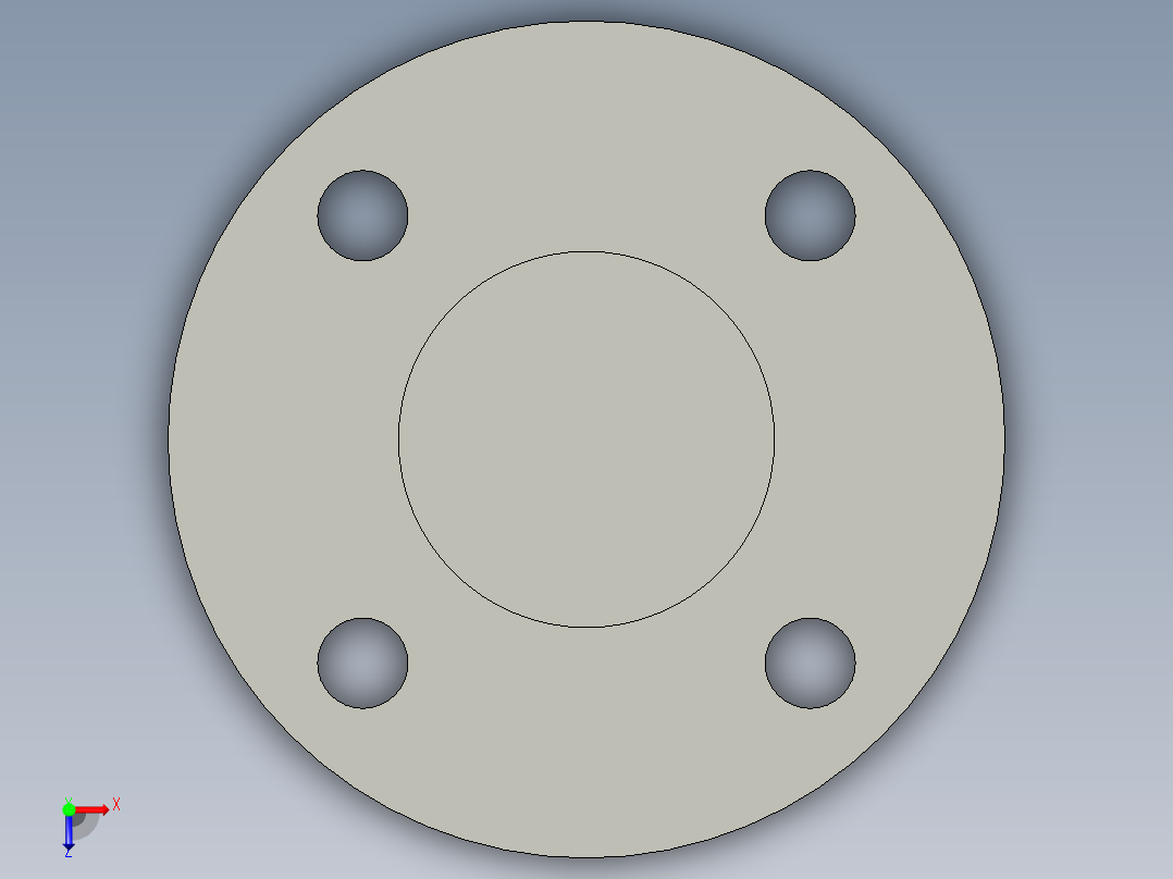 船舶管路系统SeaCor_Blind Flange_37J153012_1.25in俯视图